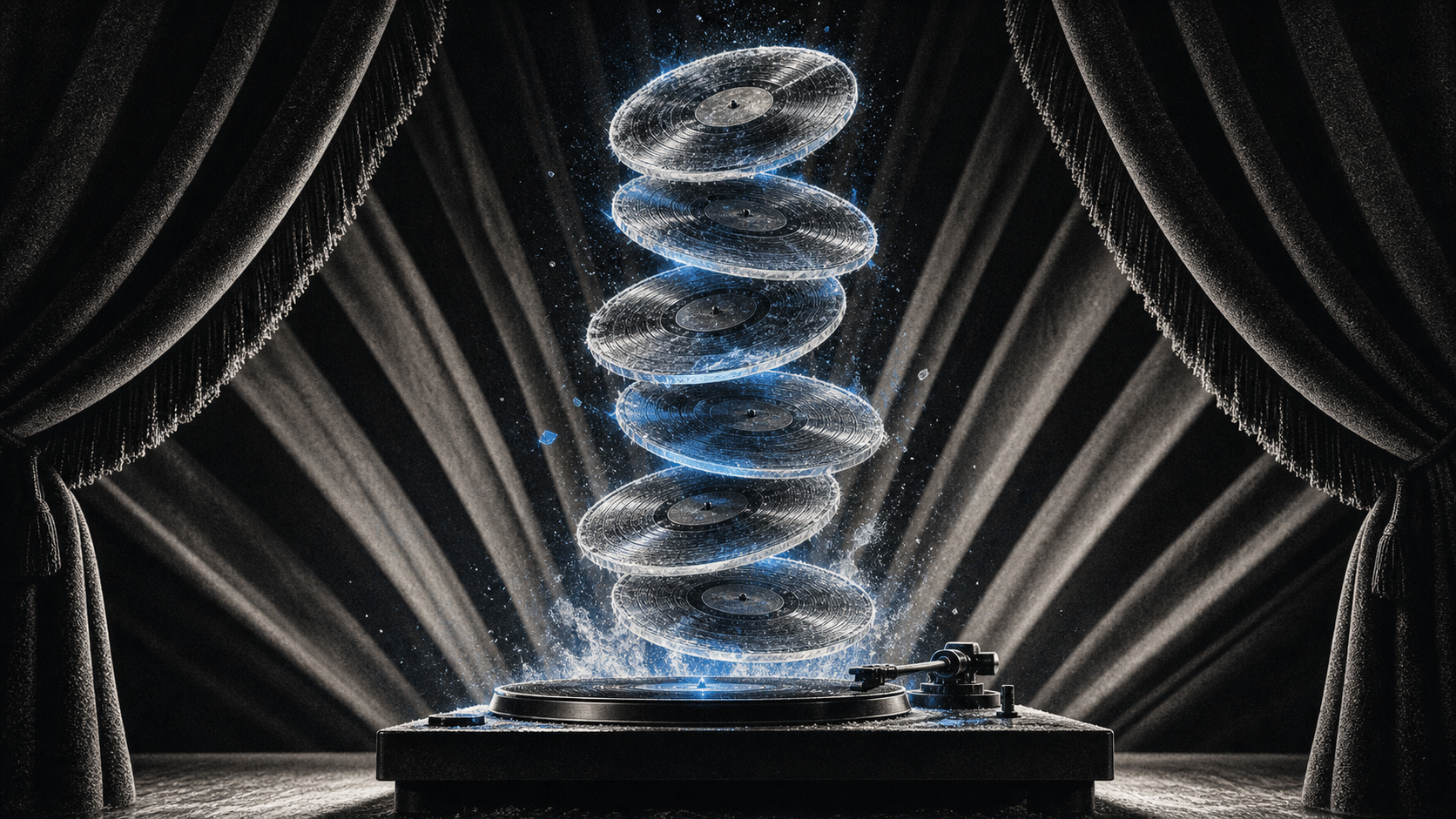Six-scoop record sculpture illustrating Yeonjun's No Labels Part 02 release.